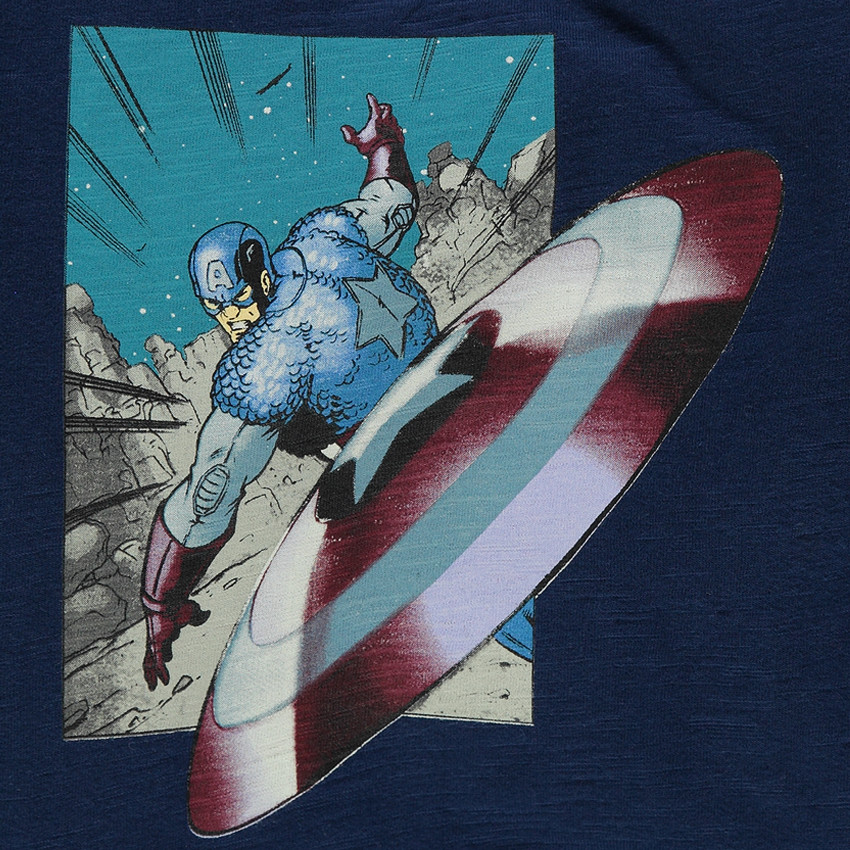 Camiseta manga larga Marvel con estampado Captain America 