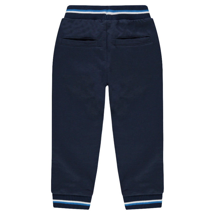 Chándal de 3 piezas con camiseta de rayas, chaleco y pantalón liso 