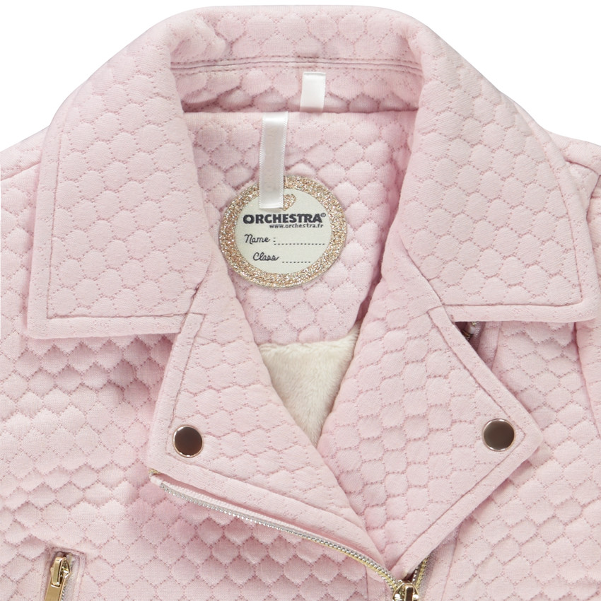 Chaqueta perfecto de molleton acolchado con forro de sherpa para bebé niña 
