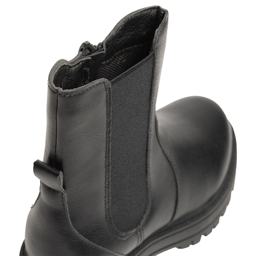Botines negros con cremallera y elástico Main Botines negros con cremallera y elástico