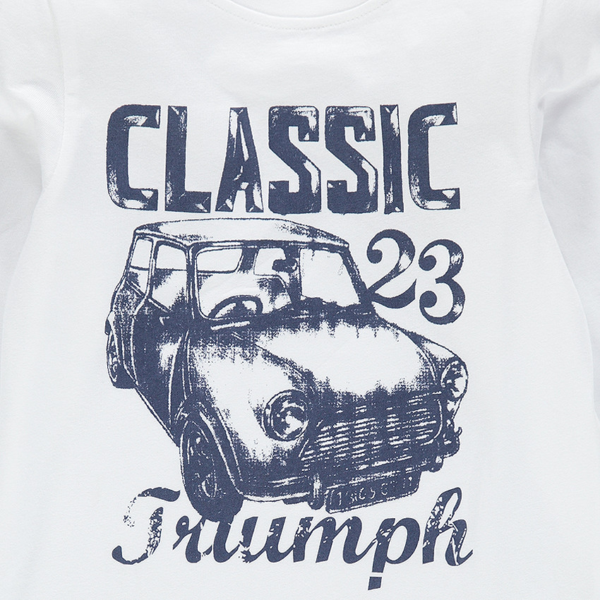 Camiseta manga larga con estampado de coche 