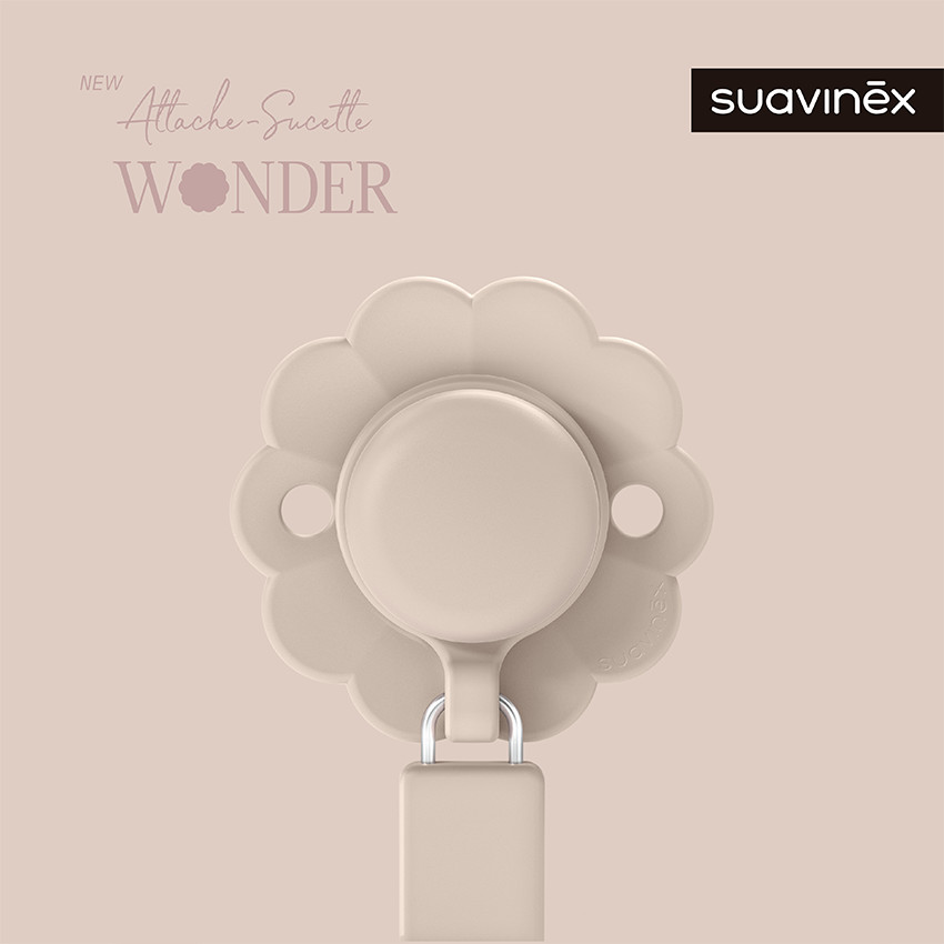 Attache-sucette en silicone Wonder mauve chalk 
