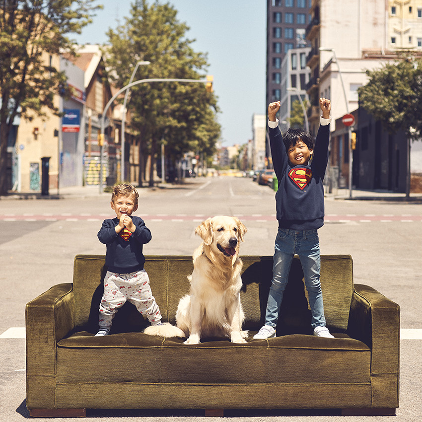 Sudadera de felpa con capucha Superman Warner para niño 