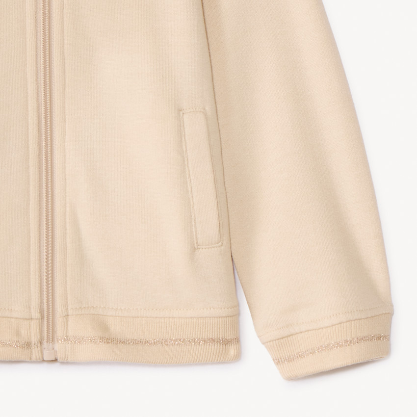 Chaleco de felpa con capucha divertida para niña. 