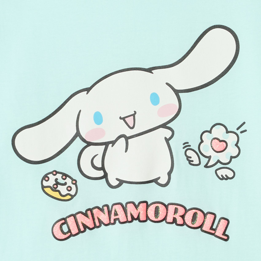 Camiseta de manga corta Cinnamoroll Hello Kitty para niña 