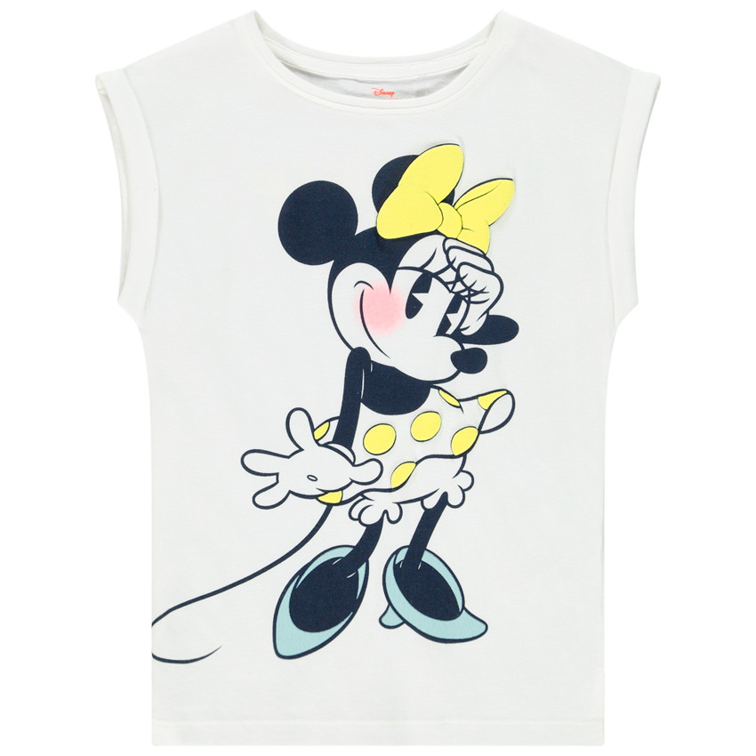 T-shirt manches courtes print Minnie (Disney) pour fille 
