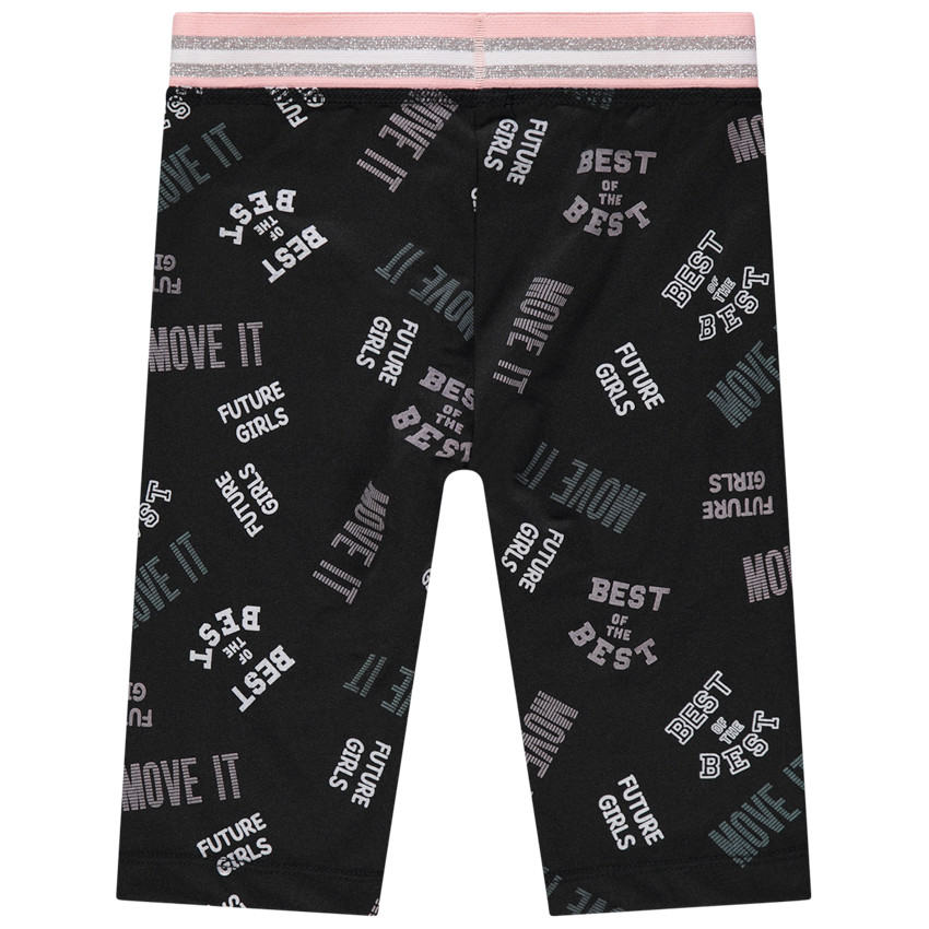 Cycliste imprimé all-over à taille élastiquée rayée 