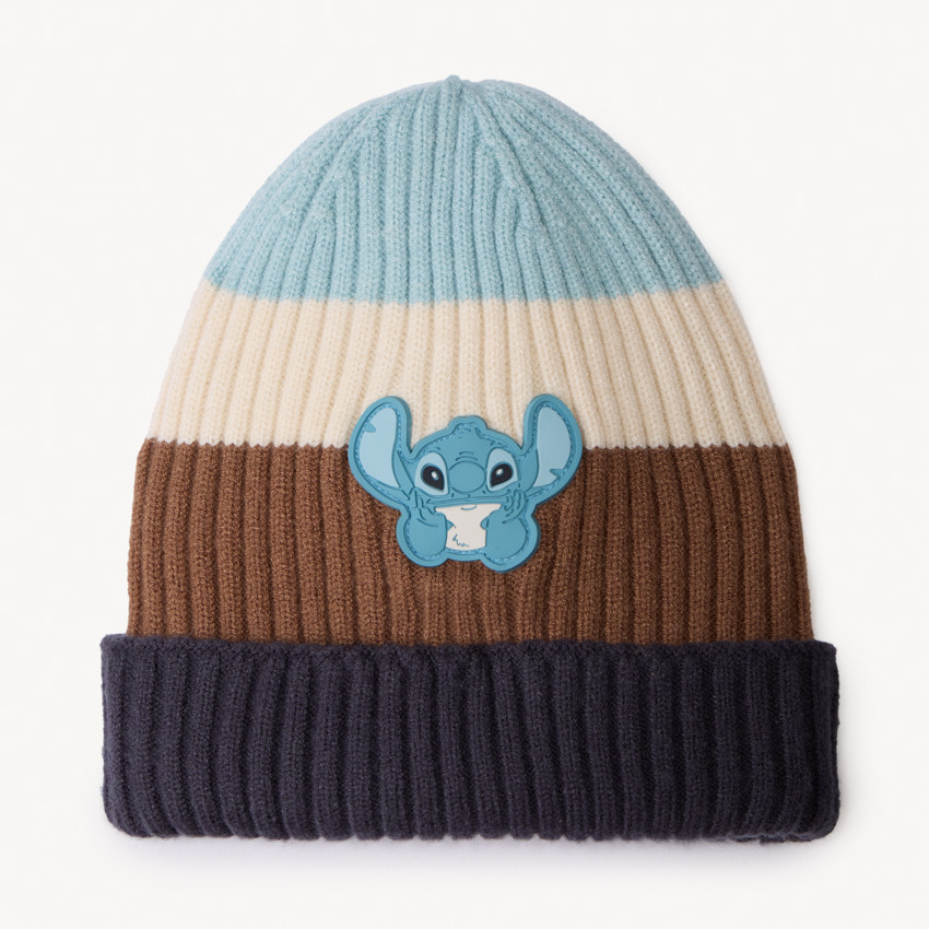 Bonnet en tricot tricolore Stitch Disney pour garçon 