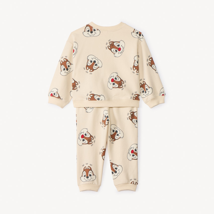 Conjunto de chándal de felpa con estampado de Tic y Tac de Disney para bebé niño. 