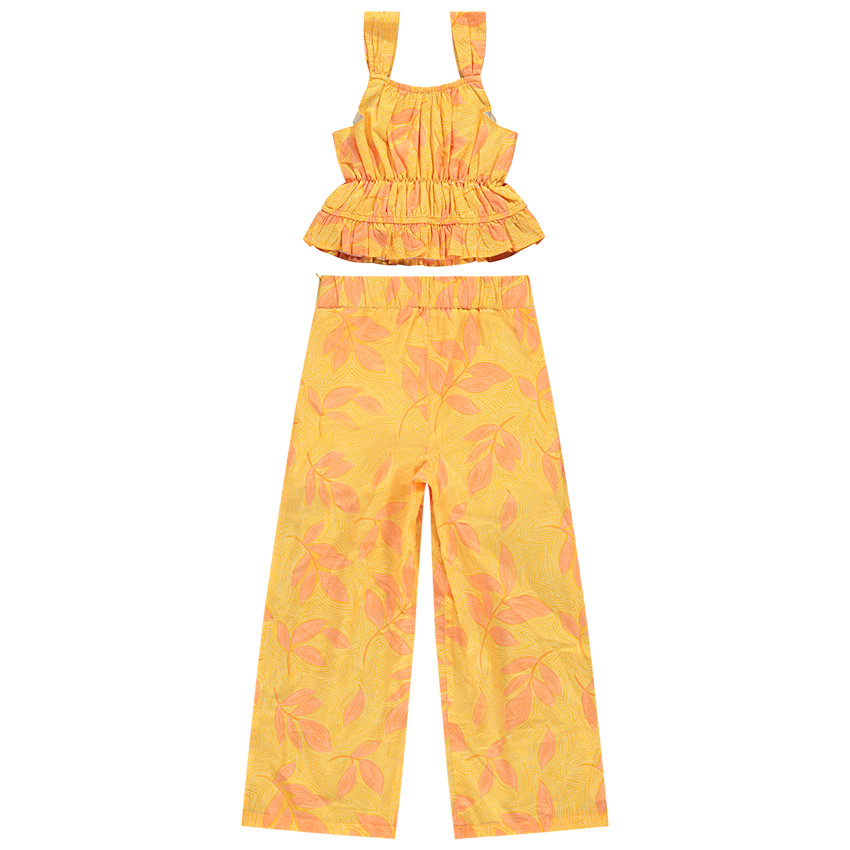 Conjunto 2 piezas total look estampado vegetal niña 