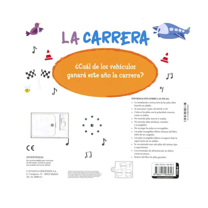 Libro con sonidos La carrera +36 meses 