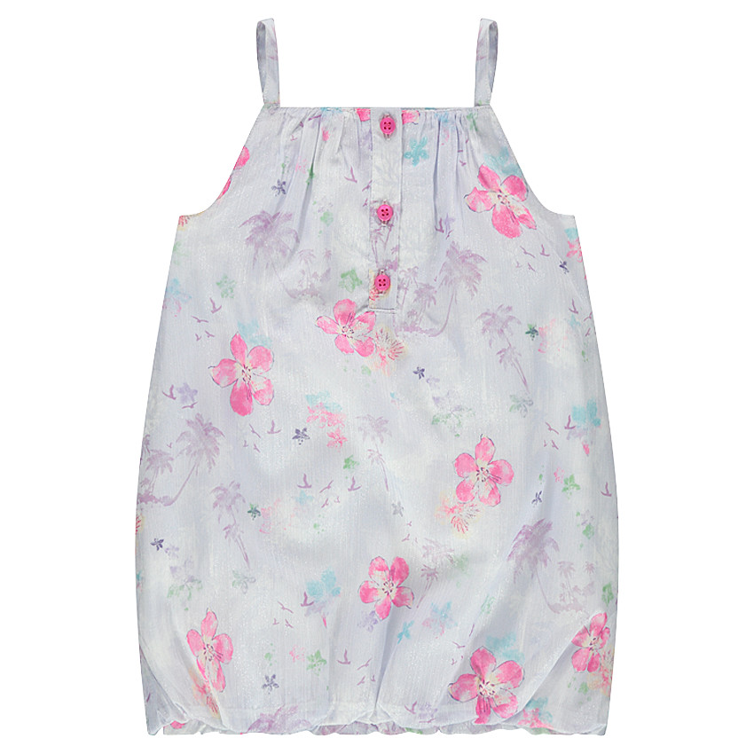 Vestido sin mangas con estampado de flores 