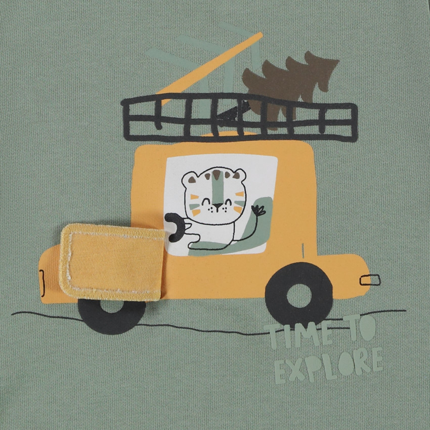 Conjunto jogging estampado león safari para bebé niño 