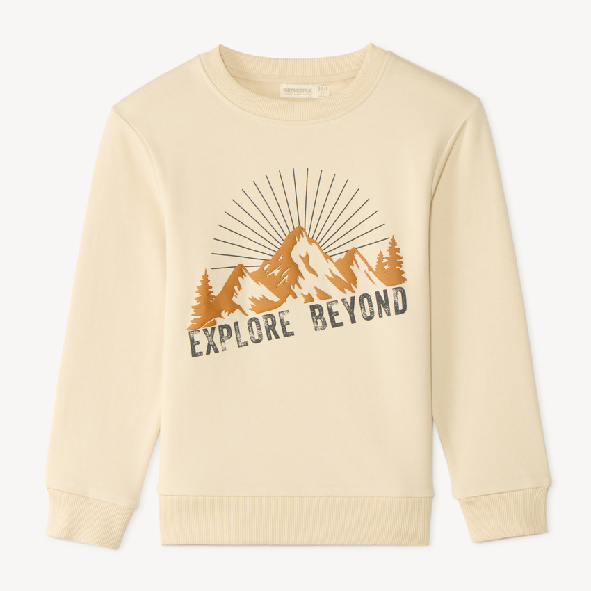 Sudadera de felpa con estampado divertido niño 