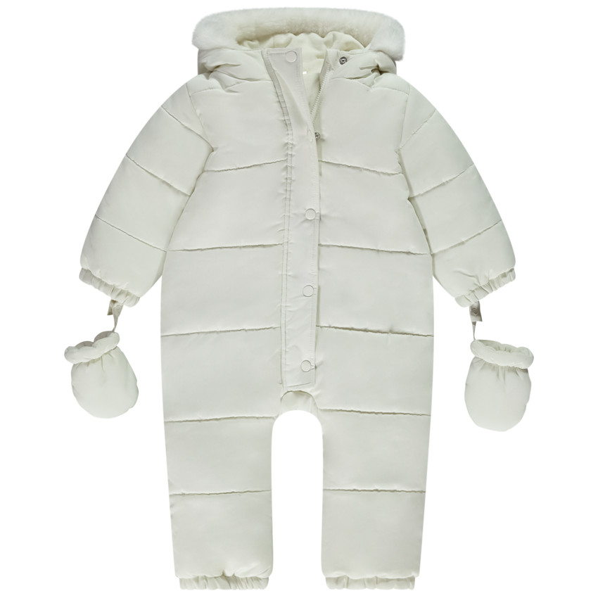 Combi-pilote matelassée unie pour bébé avec finitions différentes selon l'âge 