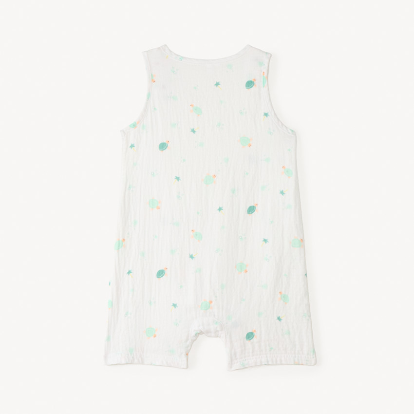 Combinaison corta estampada de tortuga para bebé niño 