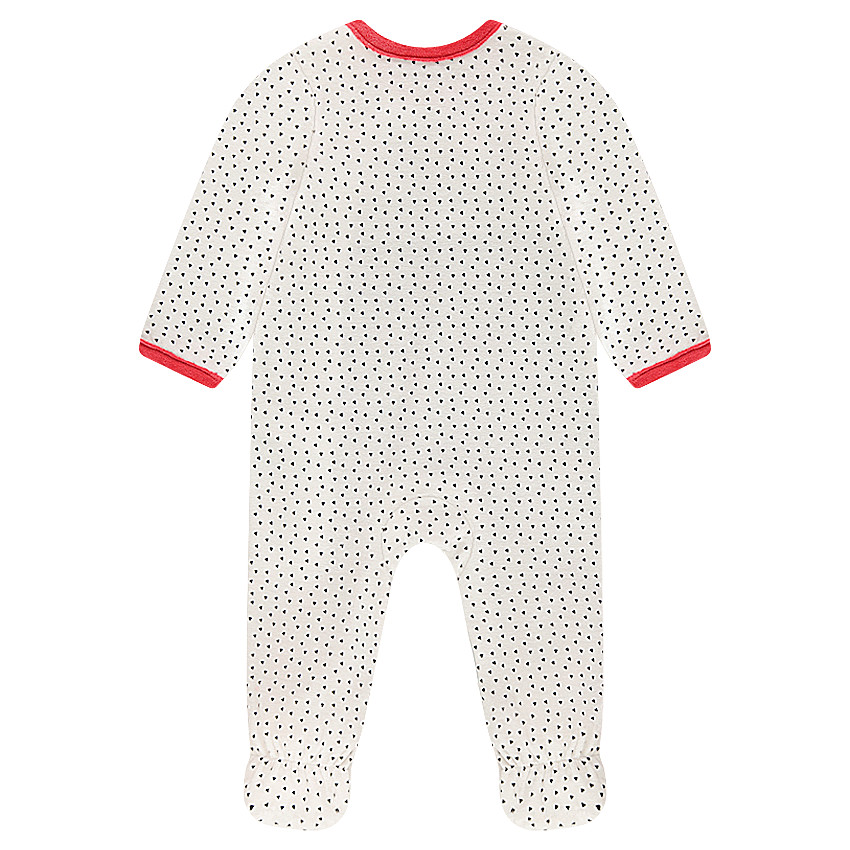 Pijama de terciopelo con estampado de gato y lacito de satén 