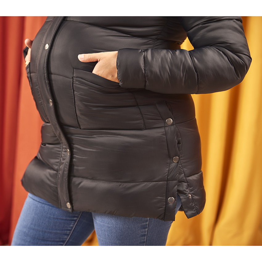 Doudoune évolutive longue et matelassée pour femme 