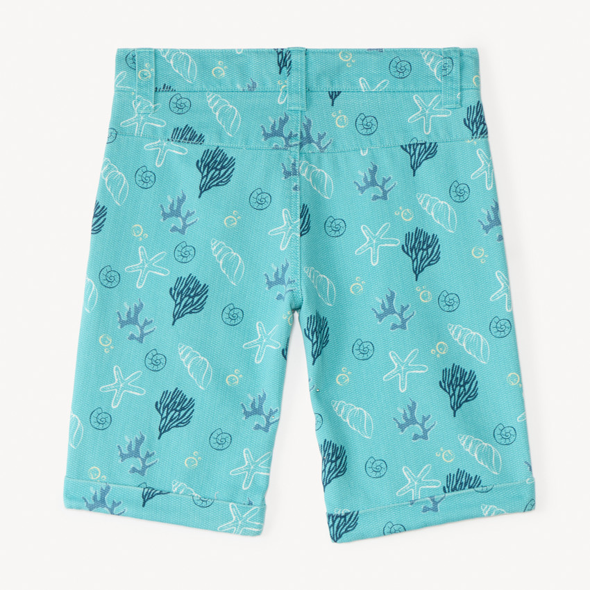 Bermudas de tela con estampado de conchas para niño 