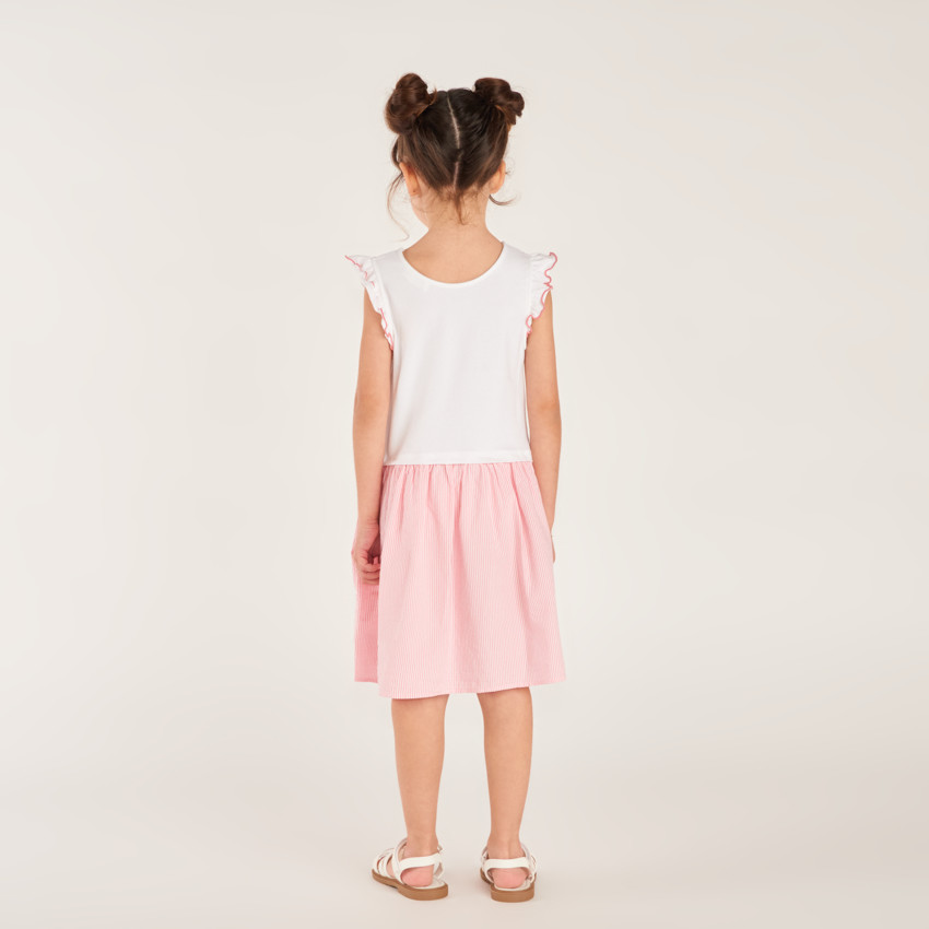 Vestido 2 en 1 con bordado Bilie Boo para niña 