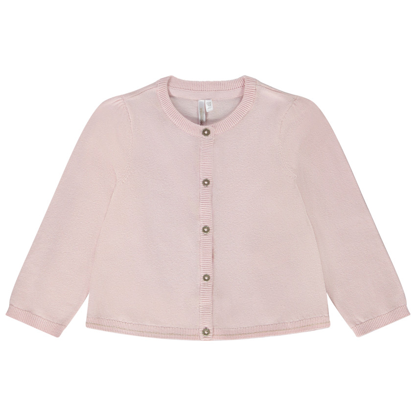 Gilet de punto liso para bebé niña 