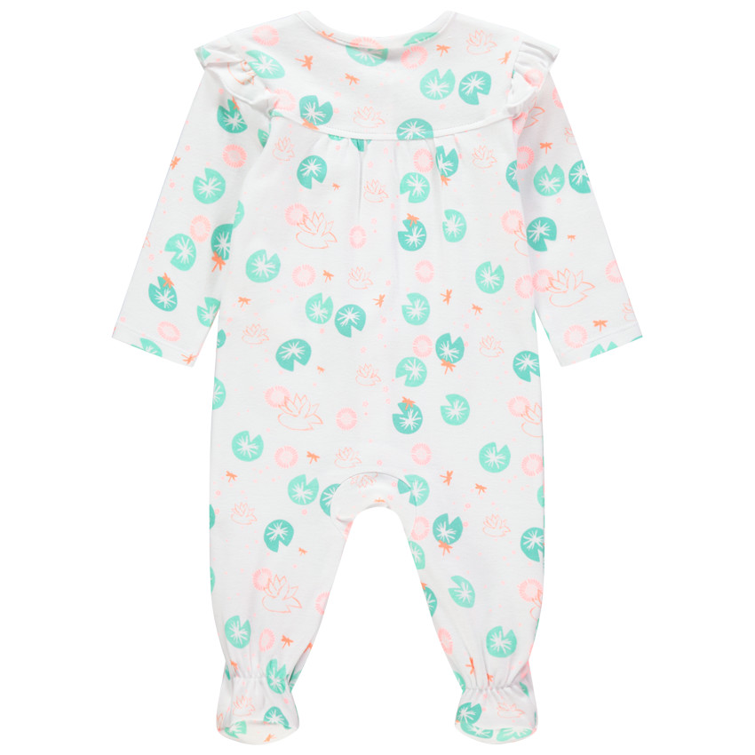 Dors-bien en jersey à nénuphars imprimés all-over 