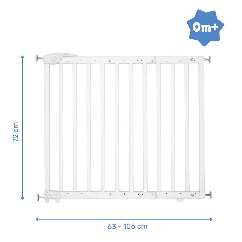 Barrera de seguridad ajustable Deco Pop por presión blanca 