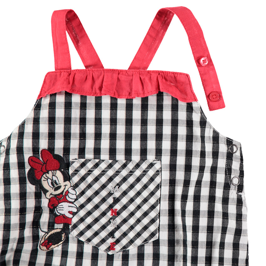 Peto de vichy con bordados de Minnie Disney 