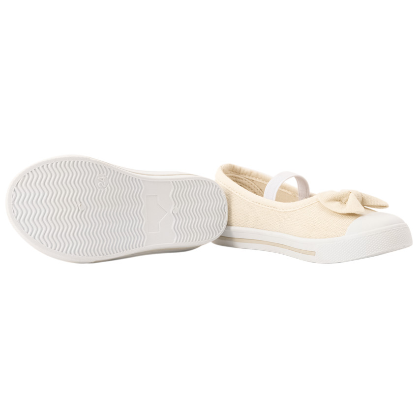 Zapatos de lona con lazo y correa para niña 