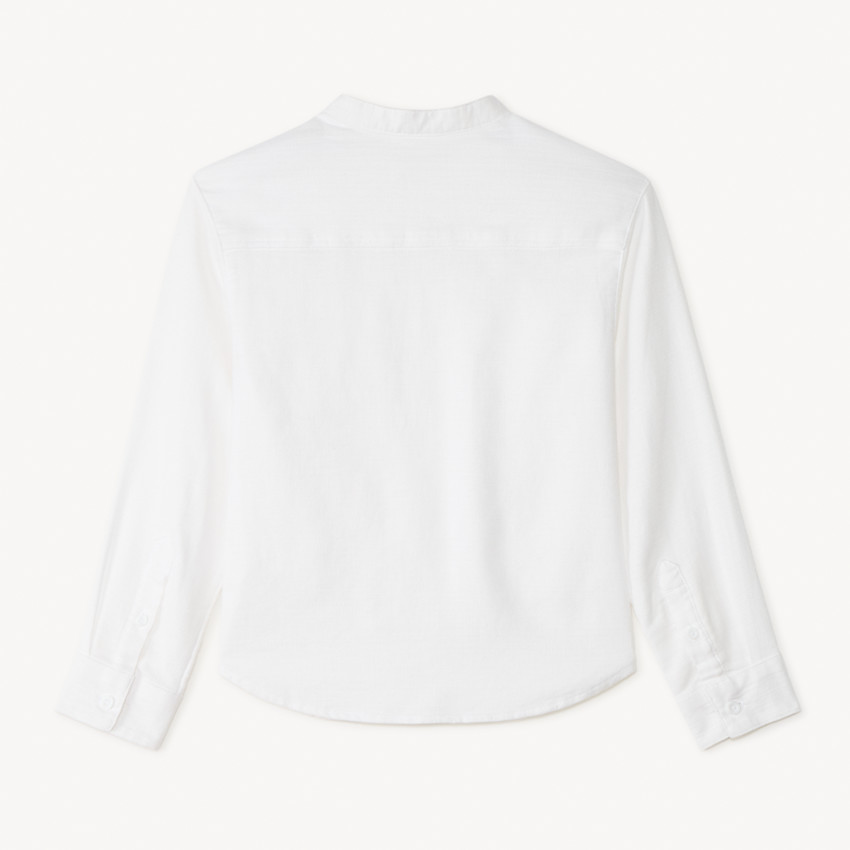 Camisa de manga larga con cuello mao para niño 