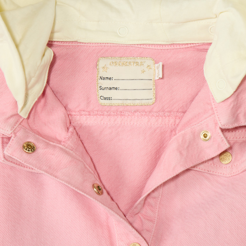 Chaqueta de mezclilla con capucha desmontable para niña. 