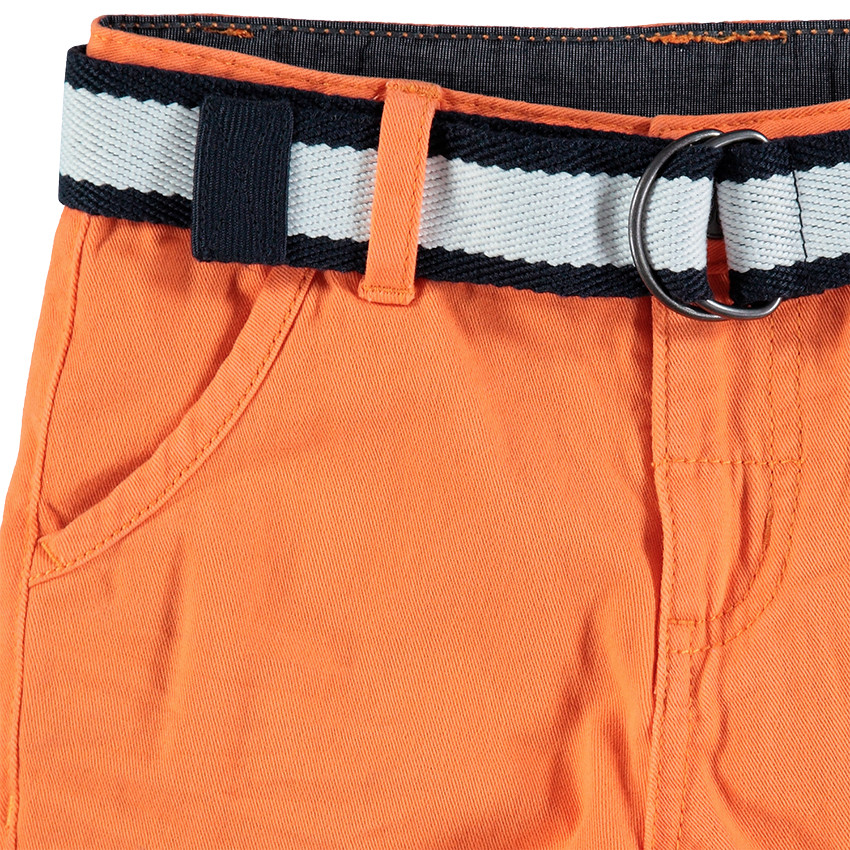 Bermudas de algodón teñido con cinturón desmontable 