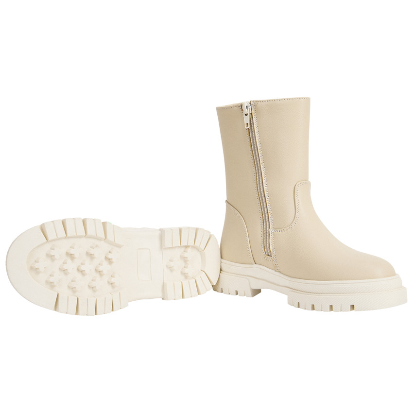 Botas con cremallera y suela gruesa para niña 