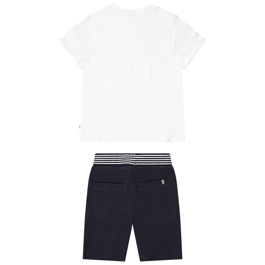 Ensemble de plage t-shirt print baleine + short pour garçon 