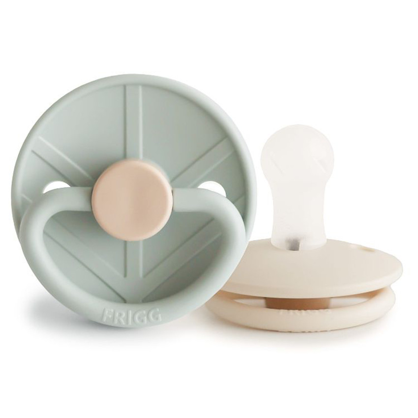 Lot de 2 sucettes en silicone Little Viking T1 sage/cream 