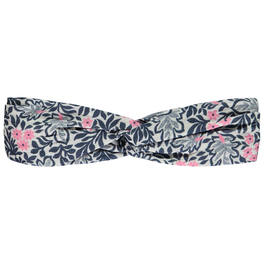 Diadema de gasa doble con estampado fantasía y efecto cruzado para niña 