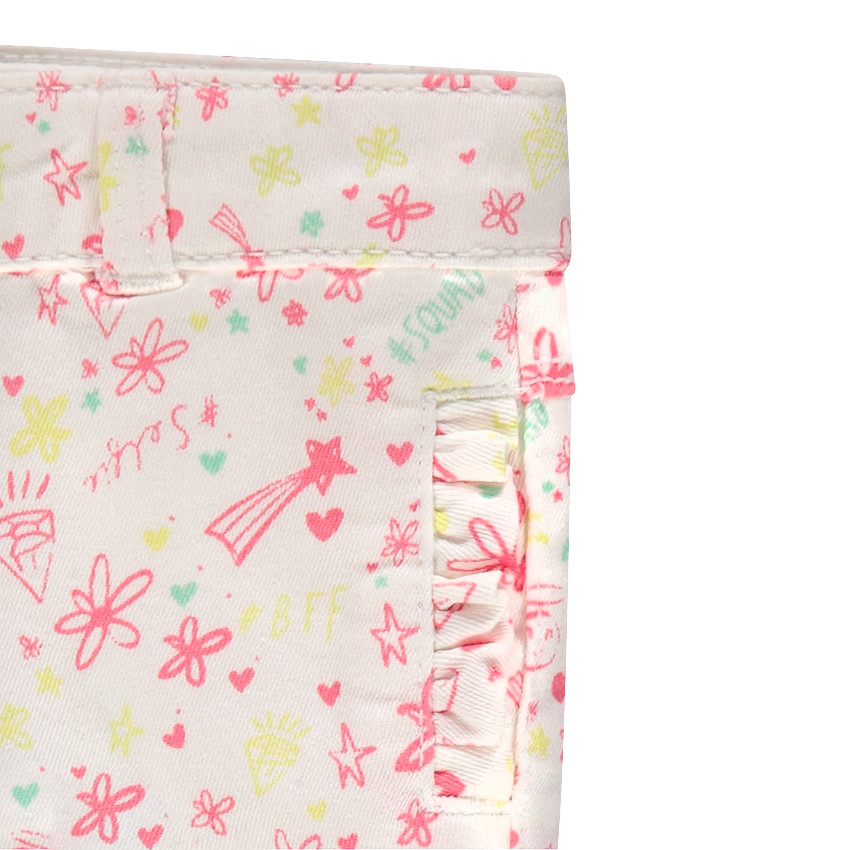 Pantalón corto de sarga estampada all over 