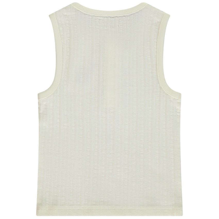 Camiseta de tirantes de canalé con bordado de camello para bebé niño 