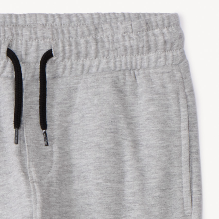 Pantalón jogging de felpa gris jaspeado para niño 