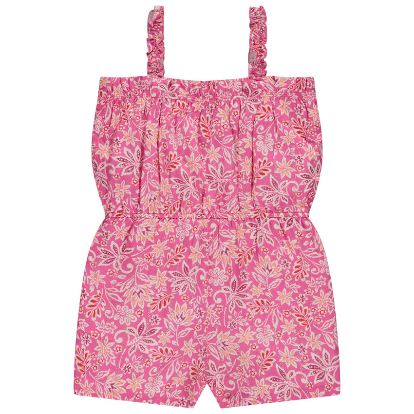 Combishort fluido estampado floral para niña 