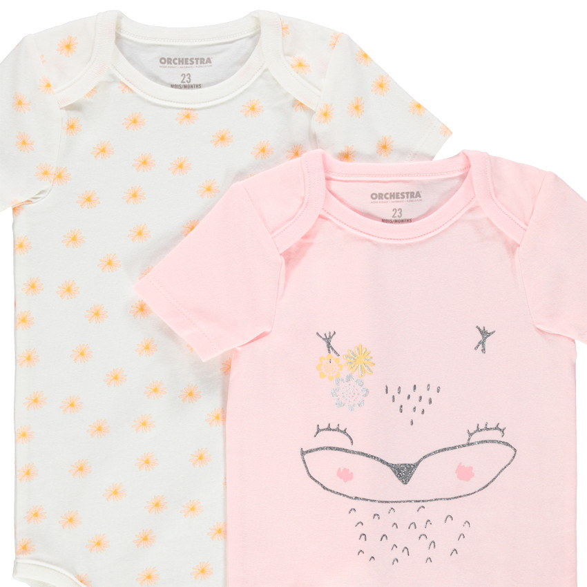 Pack de 5 bodies manga corta con estampados divertidos  Additional Pack de 5 bodies manga corta con estampados divertidos