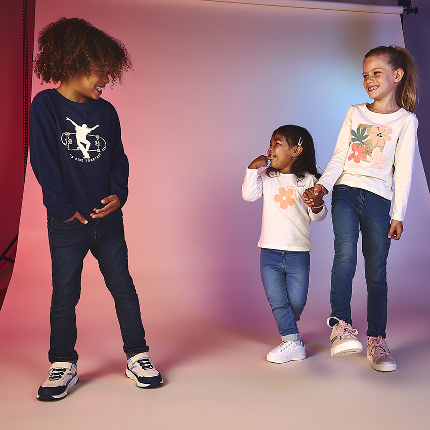 Camiseta de manga larga con estampado de flores para niña bebé 