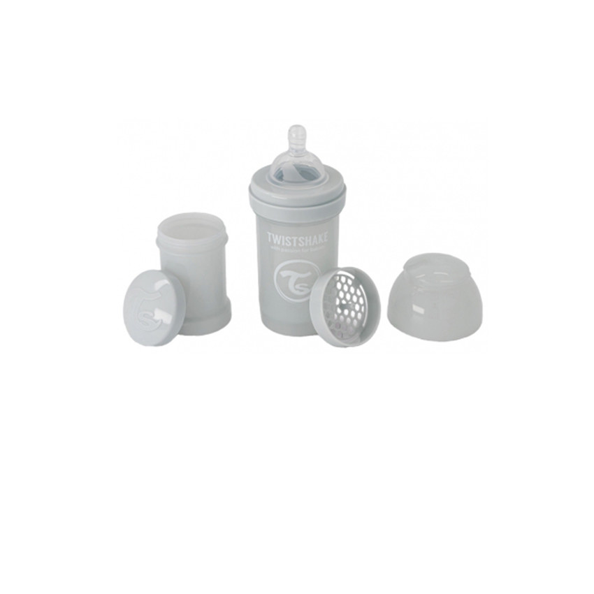 Biberón anticólicos 180ml - Gris claro 