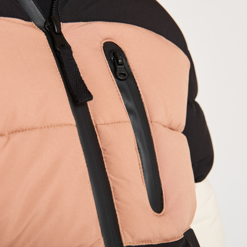 Anorak acolchado efecto color block para niño 