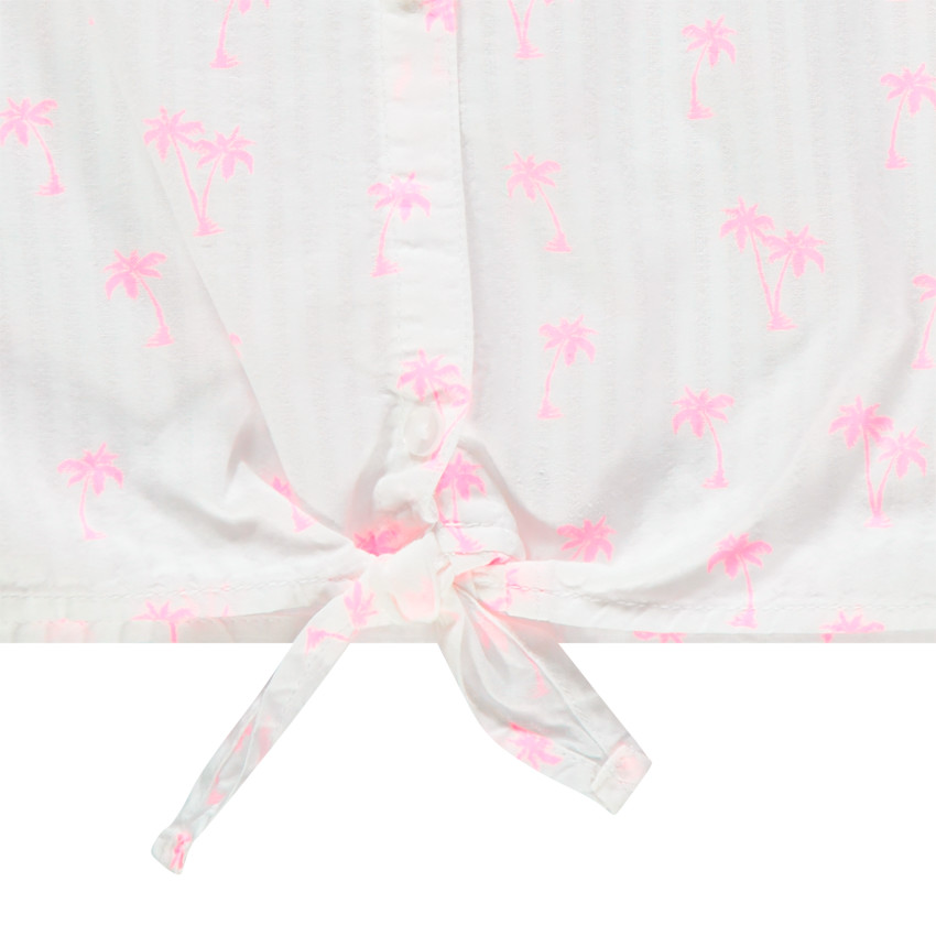 Chemise manches courtes volantées print palmiers  Additional Chemise manches courtes volantées print palmiers