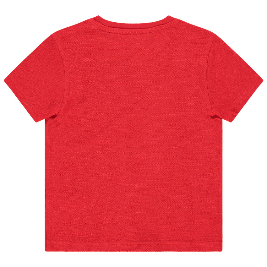 Camiseta de manga corta de punto slub con mensaje estampado  Additional Camiseta de manga corta de punto slub con mensaje estampado