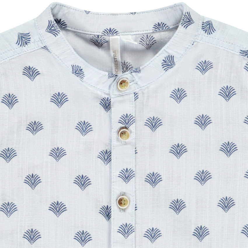 Camisa de manga corta estampada de palmeras para bebé niño 