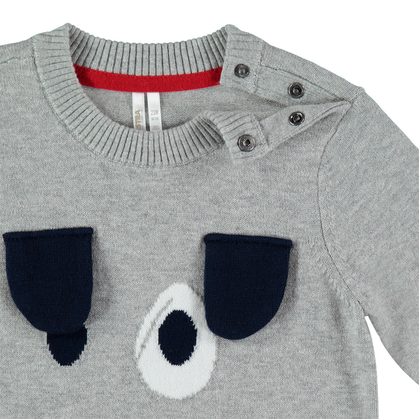 Jersey de punto motivo perro de jacquard  Additional Jersey de punto motivo perro de jacquard