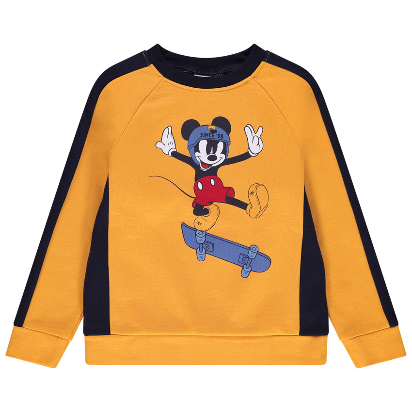 Sweat en molleton bicolore print Mickey Disney 