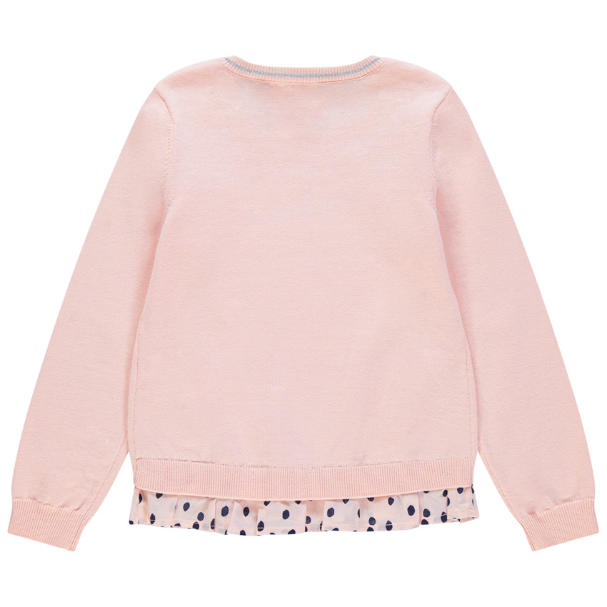 Jersey de punto efecto 2 en 1 lunares y estampado de fresa en relieve  Additional Jersey de punto efecto 2 en 1 lunares y estampado de fresa en relieve